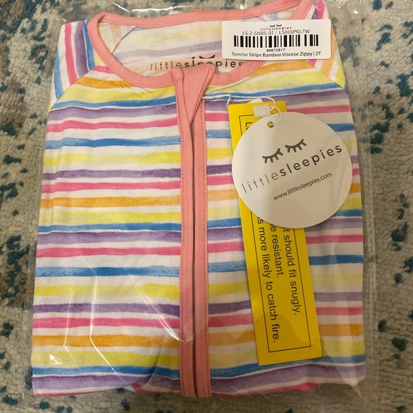Little Sleepies One Pieces Little Sleepies Sunrise Stripe Zippie